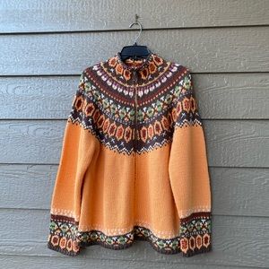 So Forth Acrylic Wool Blend Cardigan Women’s Nordic Sweater Size L